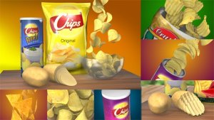 3D Chips Commercial Video Displays template preview