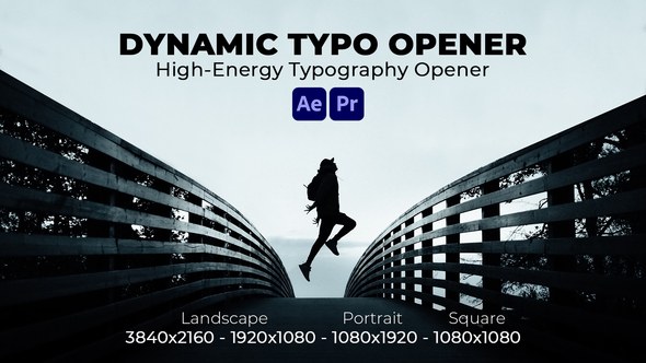 Dynamic Typo Opener Video Displays template preview