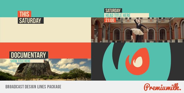 Broadcast Design Lines Package Video Displays template preview