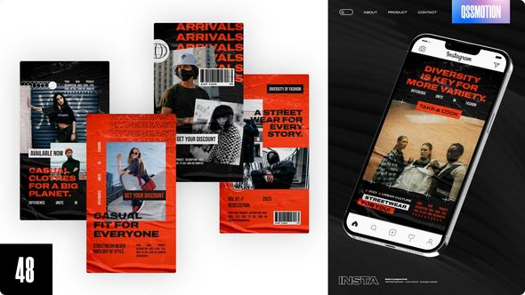 Videohive Urban Life Streetwear Instagram Stories Video Displays template preview