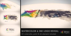 Videohive Watercolor & Ink Logo Reveal Logo Stings template preview