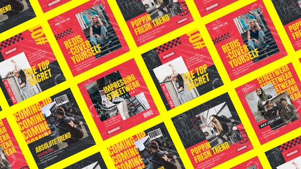 Videohive Wirden Urban Fashion Posts Product Promo template preview