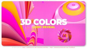 Videohive 3d Colors Logo Reveal Logo Stings template preview