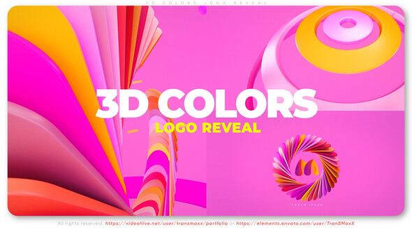Videohive 3d Colors Logo Reveal Logo Stings template preview