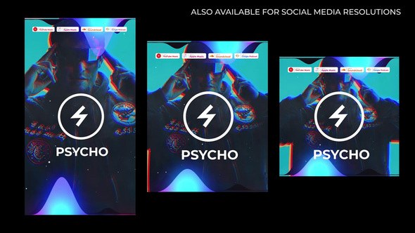 Videohive Psycho Music Visualizer Video Displays template preview