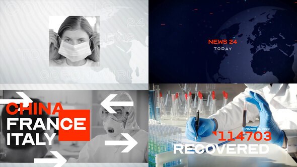 Videohive News Coronavirus COVID19 Broadcast-packages template preview