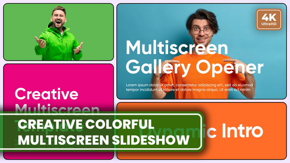 Videohive Creative Colorful Multiscreen Slideshow Video Displays template preview