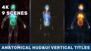 Videohive Anatomical Vertical HUD UI Titles Titles template preview