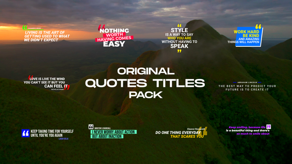 Videohive Quotes Titles Pack / AE Titles template preview