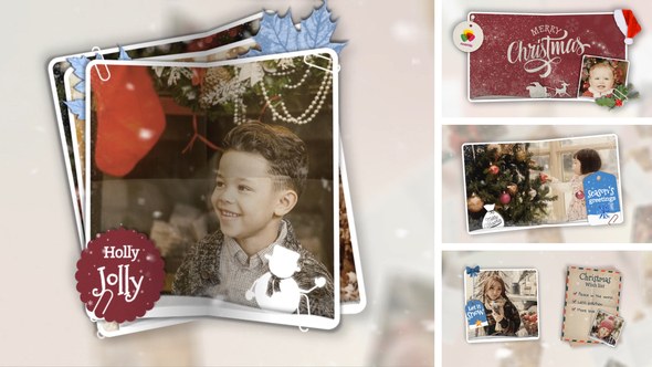 Videohive Christmas Folded Slideshow Video Displays template preview