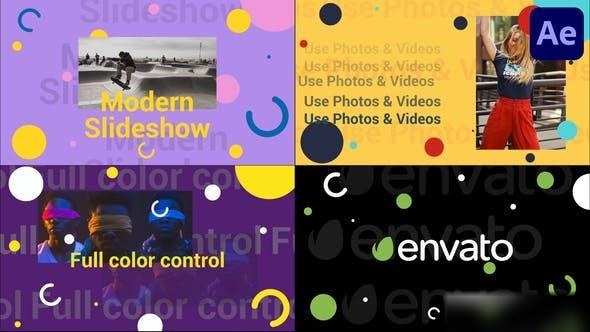 Videohive Circle Shapes Slideshow for After Effects Openers template preview