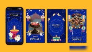 Videohive Happy Diwali Instagram Stories 54399068 Product Promo template preview