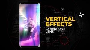 Videohive Vertical Cyberpunk Lens Effects | After Effects Elements template preview