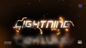 Videohive Electric Lightning Text Animation Titles template preview