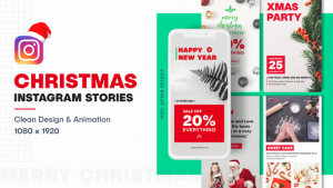 Christmas Instagram Stories Video Displays template preview