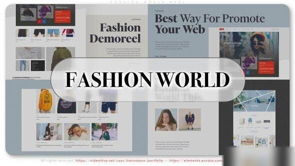 Videohive Fashion World Reel Openers template preview