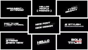 Videohive Bold Titles | After Effects 52881905 Titles template preview