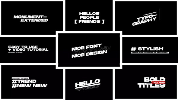 Videohive Bold Titles | After Effects 52881905 Titles template preview