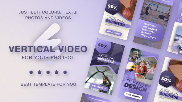 Videohive Vertical Agency Promo - Marketing Reels Video Displays template preview