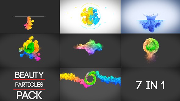 Beauty Particles Logo Pack Video Displays template preview