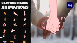 Videohive Cartoon Hands Stickers for After Effects Elements template preview