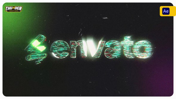Videohive Neon Grunge Logo Reveal Logo Stings template preview