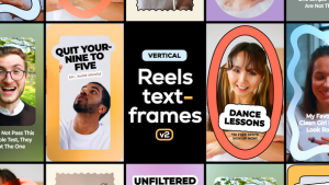 Videohive Vertical Reels Text Frames 2 Product Promo template preview