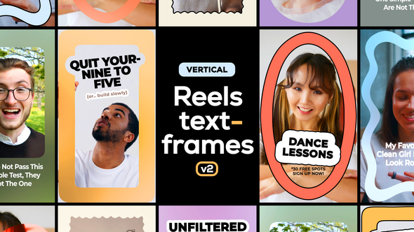 Videohive Vertical Reels Text Frames 2 Product Promo template preview