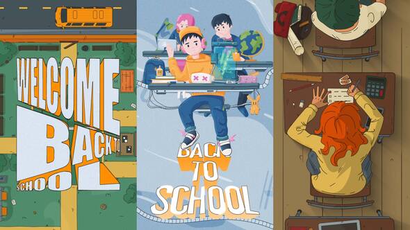 Videohive Back to School Stories 59329979 Openers template preview