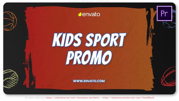 Kids Sport Promo Premiere Pro template preview
