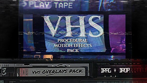 Videohive Procedural Distortion Effects For After Effects | VHS Overlays, VCR, Retro CRT, Old TV Filters Elements template preview