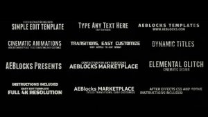 Videohive  Cinematic Glitch Titles 3 Titles template preview
