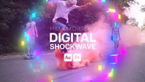 Premium Overlays Digital Shockwave Premiere Pro template preview
