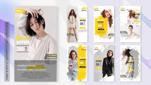 Videohive Fashion Promo Instagram Post & Stories Product Promo template preview