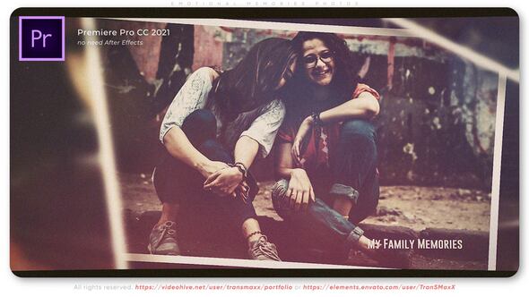 Emotional Memories Photos Premiere Pro template preview