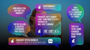 Videohive Gradient Speech Bubbles Elements template preview
