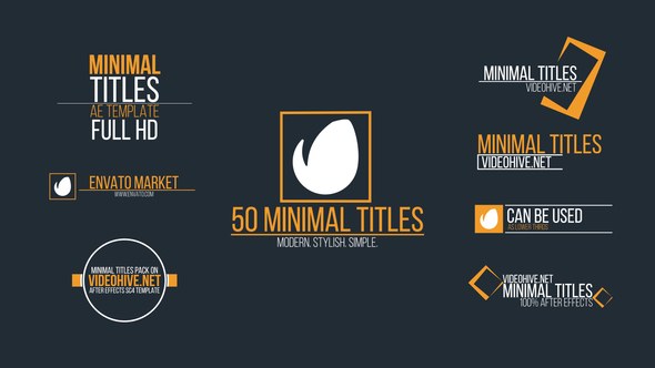 Minimal Titles Video Displays template preview