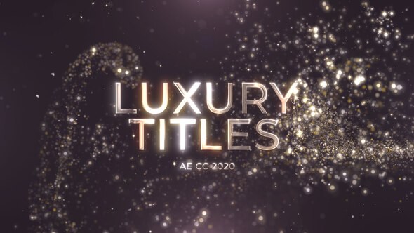 Videohive Gold Particles Titles 43755751 Titles template preview