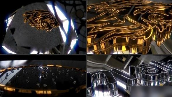 Videohive Gold Silver And Diamonds Logo Stings template preview