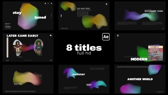 Videohive Titles with Fluid Backgrounds Titles template preview