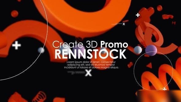 Videohive 3d Object Intro Openers template preview