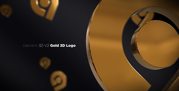 Videohive Gold 3D Logo Opener Logo Stings template preview
