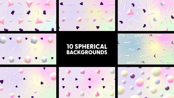 Videohive Gradient Spherical Backgrounds Elements template preview