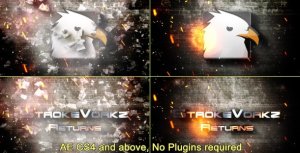 Videohive Cinematic Fire Impact Logo Logo Stings template preview
