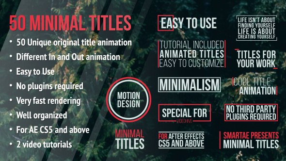Minimal Titles Video Displays template preview