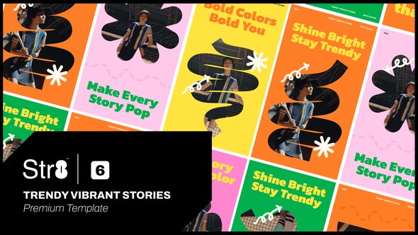 Videohive Trendy Vibrant Stories Product Promo template preview