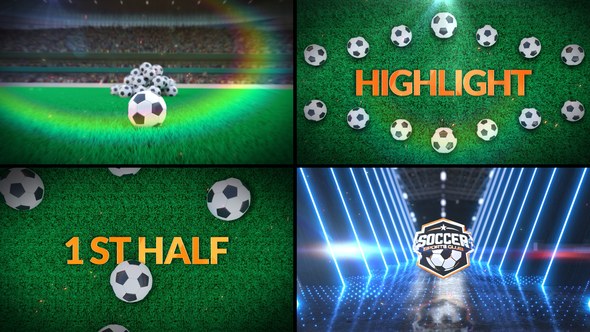 Videohive Soccer Bumper 5 (3-Bumpers) Logo Stings template preview