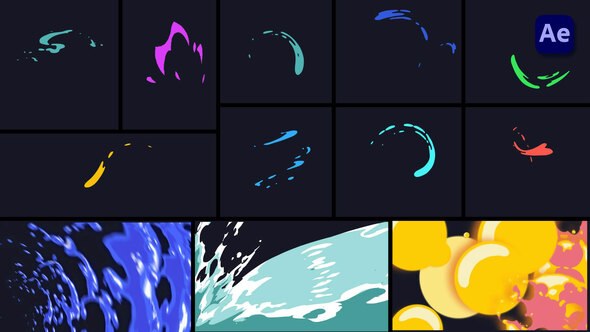 Videohive Liquid FX Motion Elements [After Effects] Elements template preview
