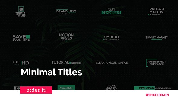 Minimal Titles Video Displays template preview