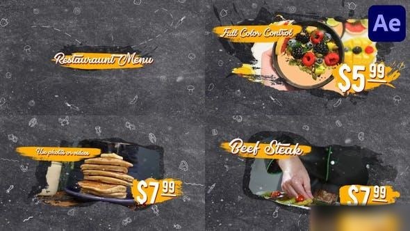 Videohive Black Restaurant Menu | After Effects Openers template preview